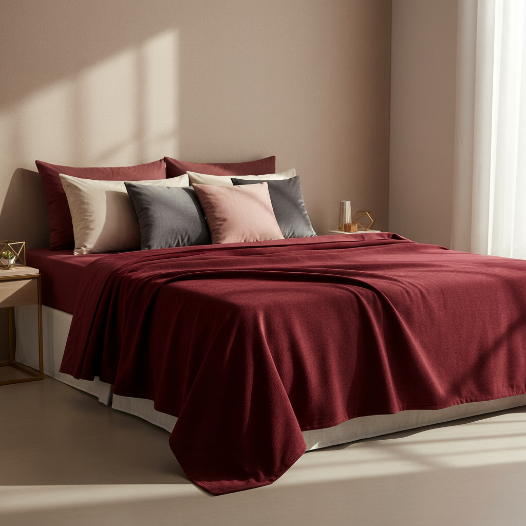 Imperial Maroon Bedsheet