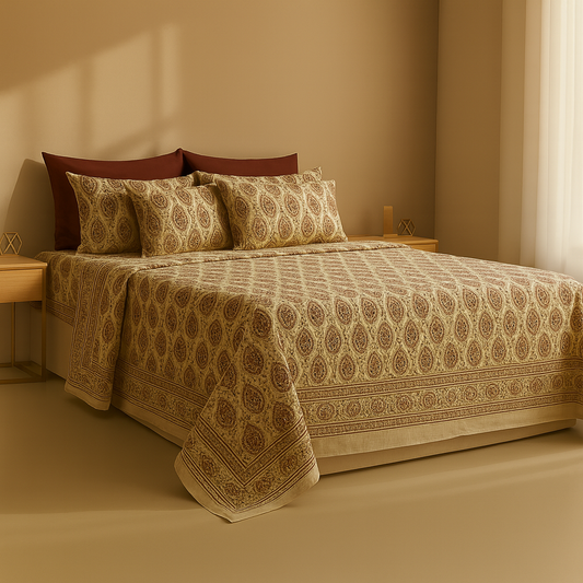 Classic Mughal Motif Bedsheet