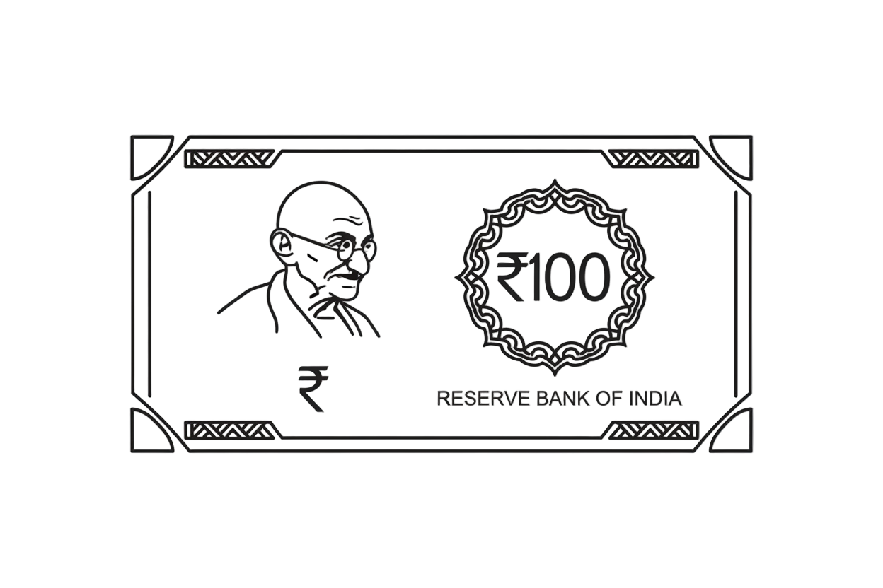 keep design reference from indian rupee note 